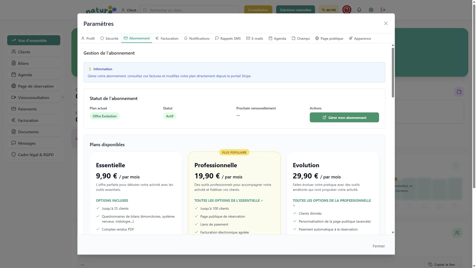 Abonnement Naturooo - formule logiciel naturopathe